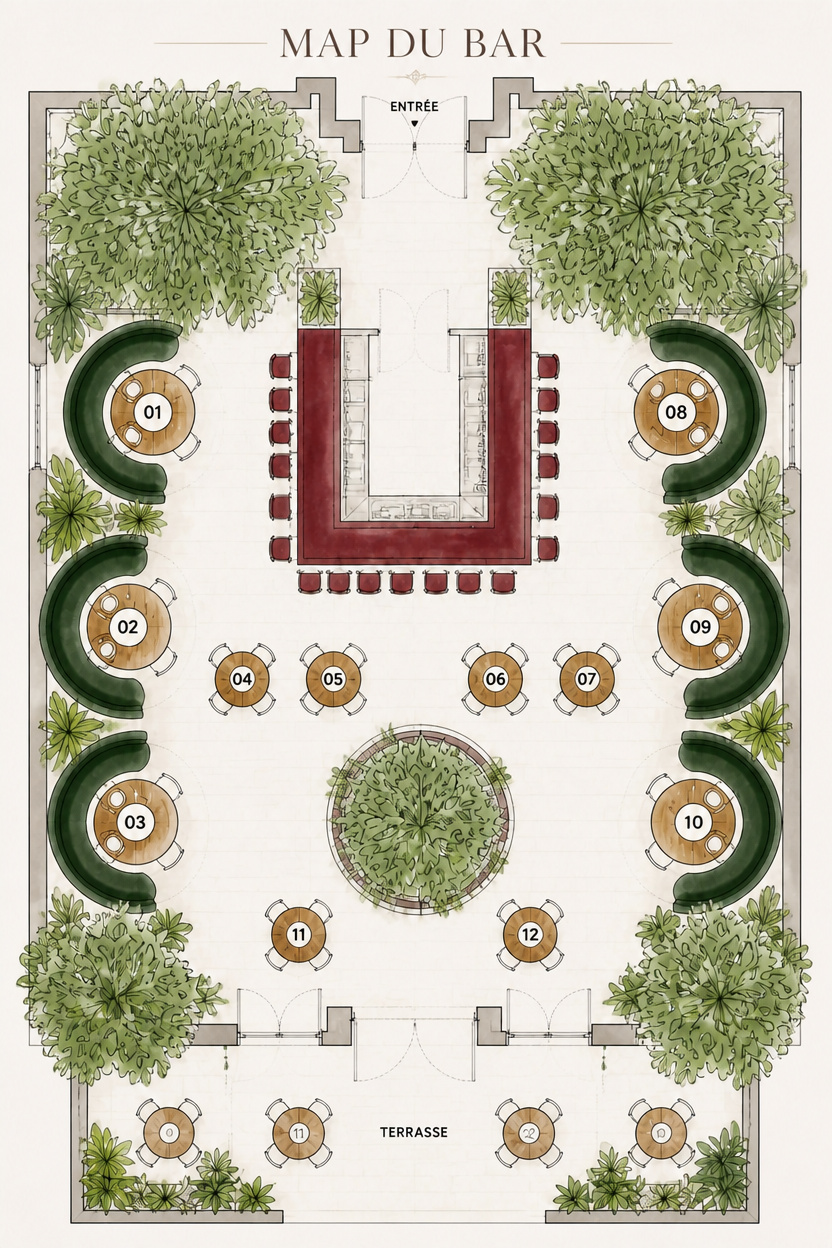 Plan du bar